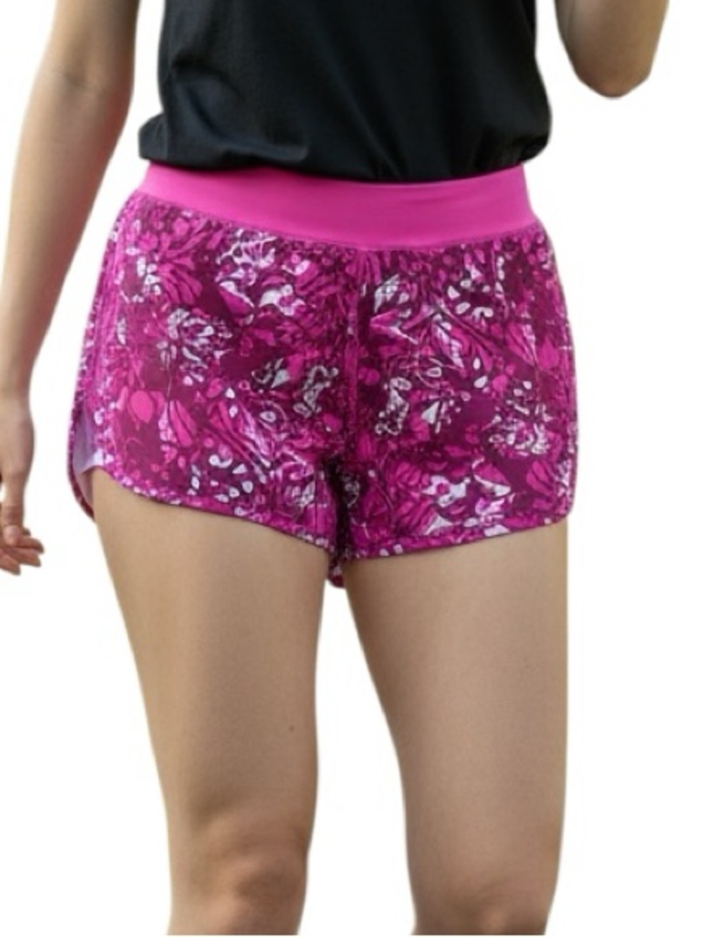 PATAGONIA: Pink Printed Running Shorts - Size Small